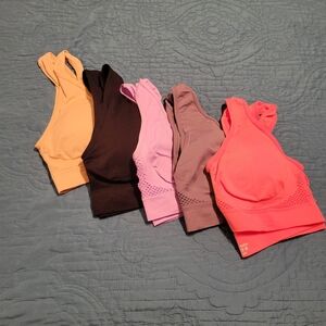 Set of 5 Colorful Sports Bras